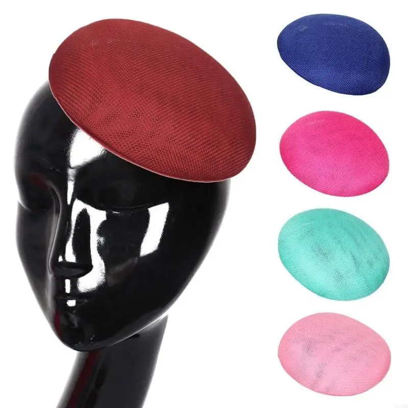15cm Women Sinamay Cap Base Fascinators Base Handmade Horseracing Hat Round Base 6XDA