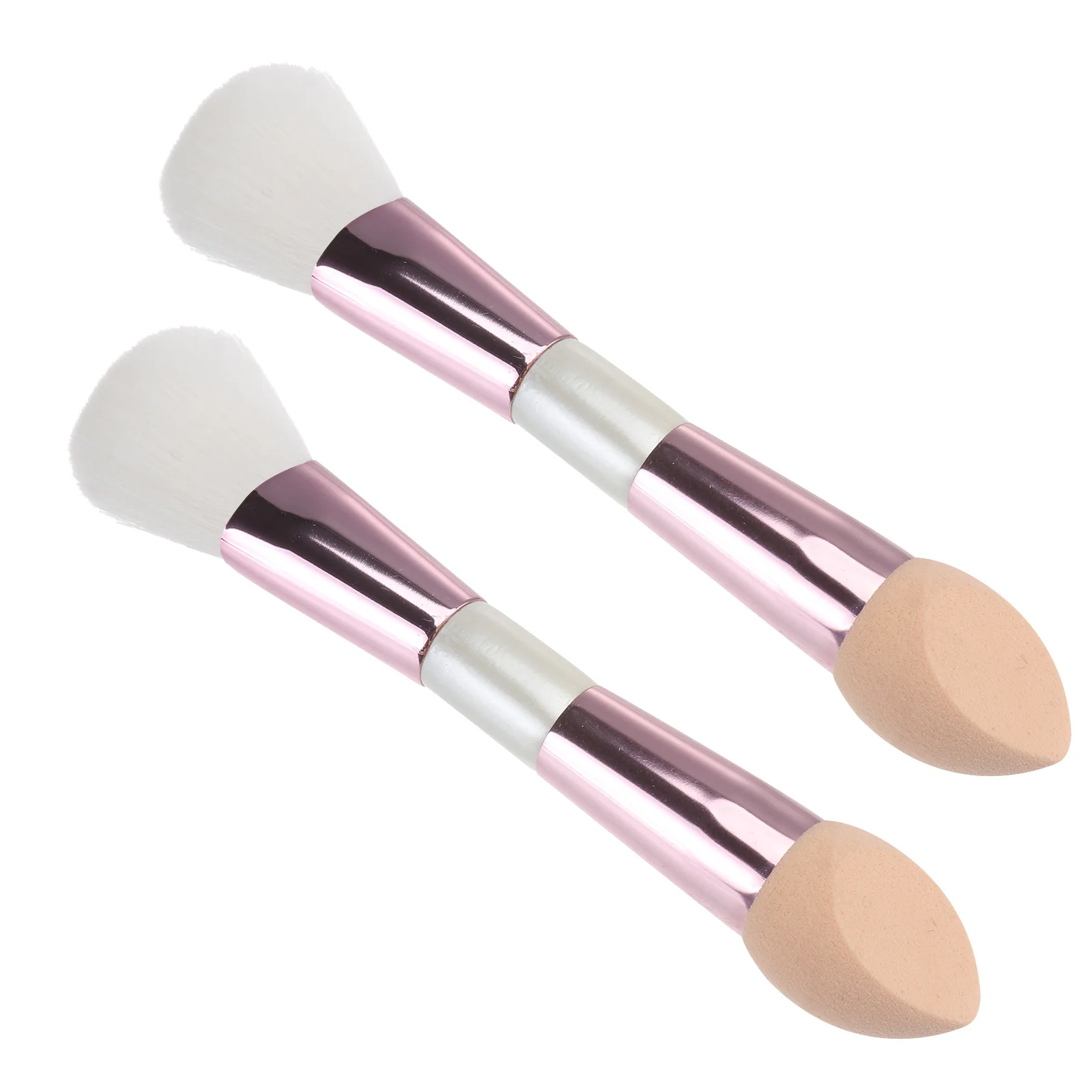 2Pcs Multifunktionale Doppelseitige Make-Up Pinsel Erröten Foundation Lidschatten Pinsel Tragbare Werkzeug Make-Up Pinsel