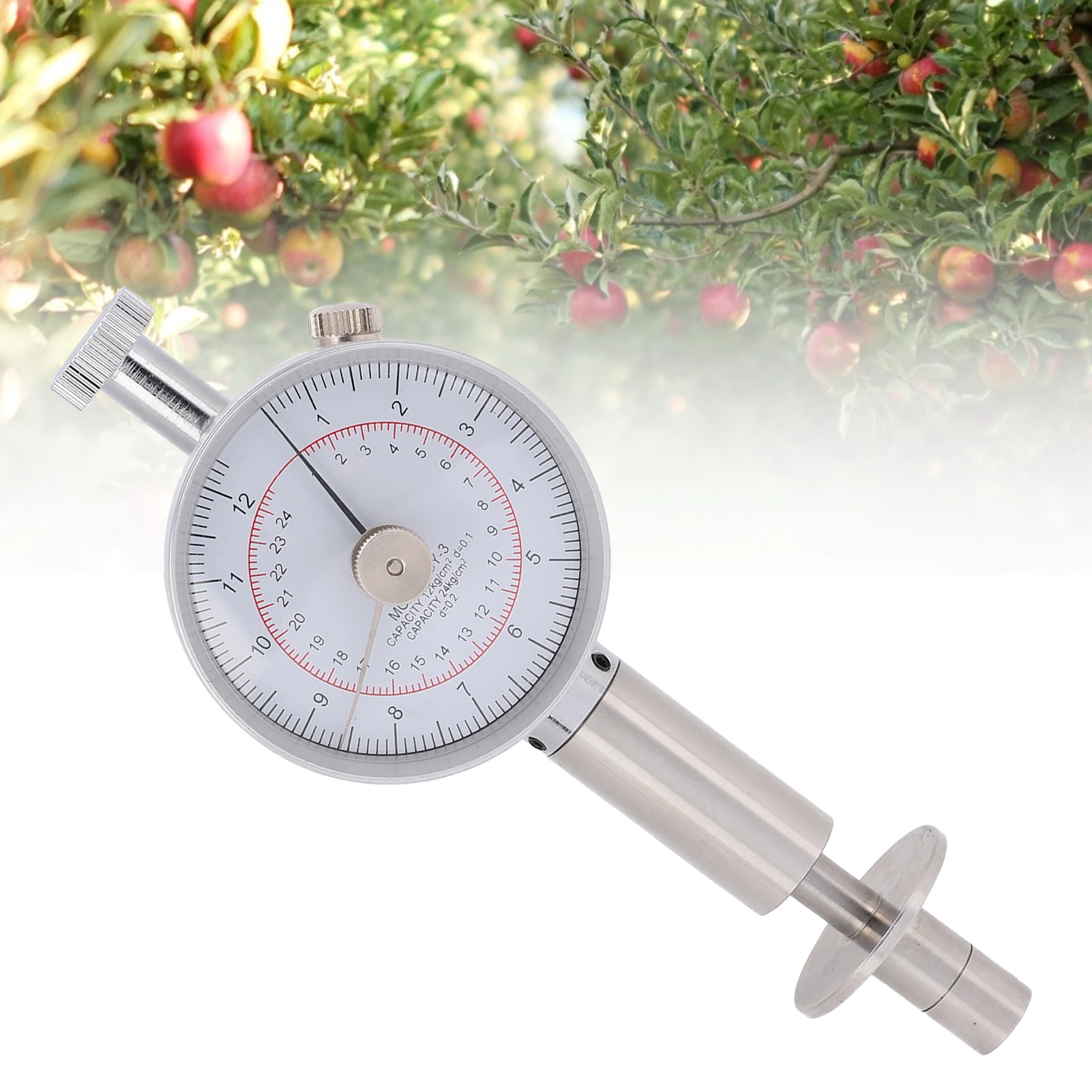 

Fruit Hardness Tester GY‑3 Portable Fruit Hardness Tester Penetrometer Sclerometer with Dual Pointers Fruit Penetrometer