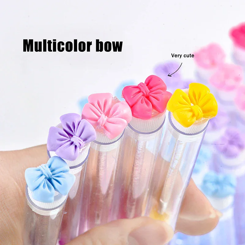 1 pz colorato papillon spazzola per ciglia tubi con cristallo ciglia mascara bacchette pettine per sopracciglia bobine applicatori strumenti di trucco