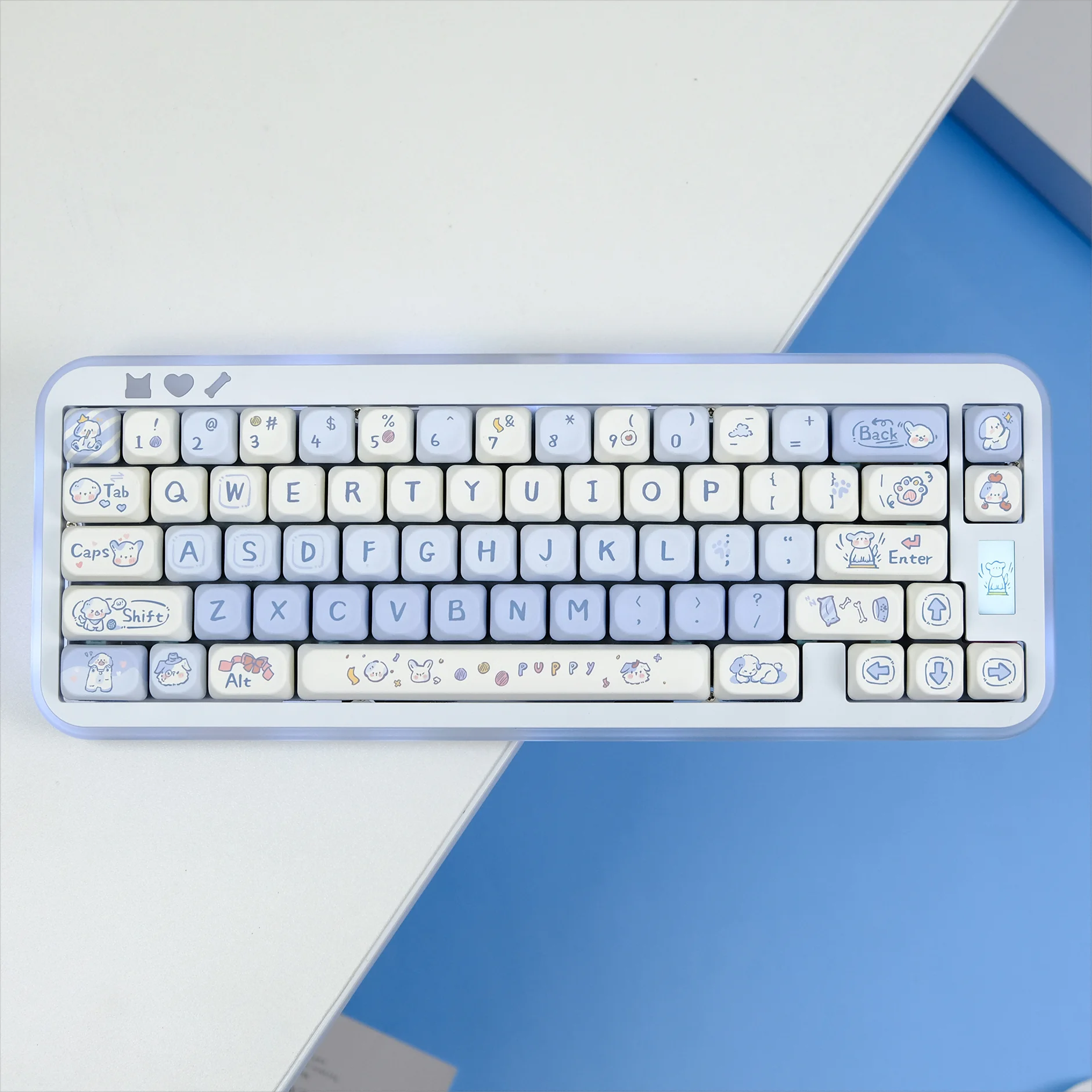 Schattige Hond Thema Keycaps Met Vijf Zijden Warmte Gesublimeerd Ronde Bal Cap Profiel Keycaps Geschikt Voor Mechanische Toetsenbord Geschenken