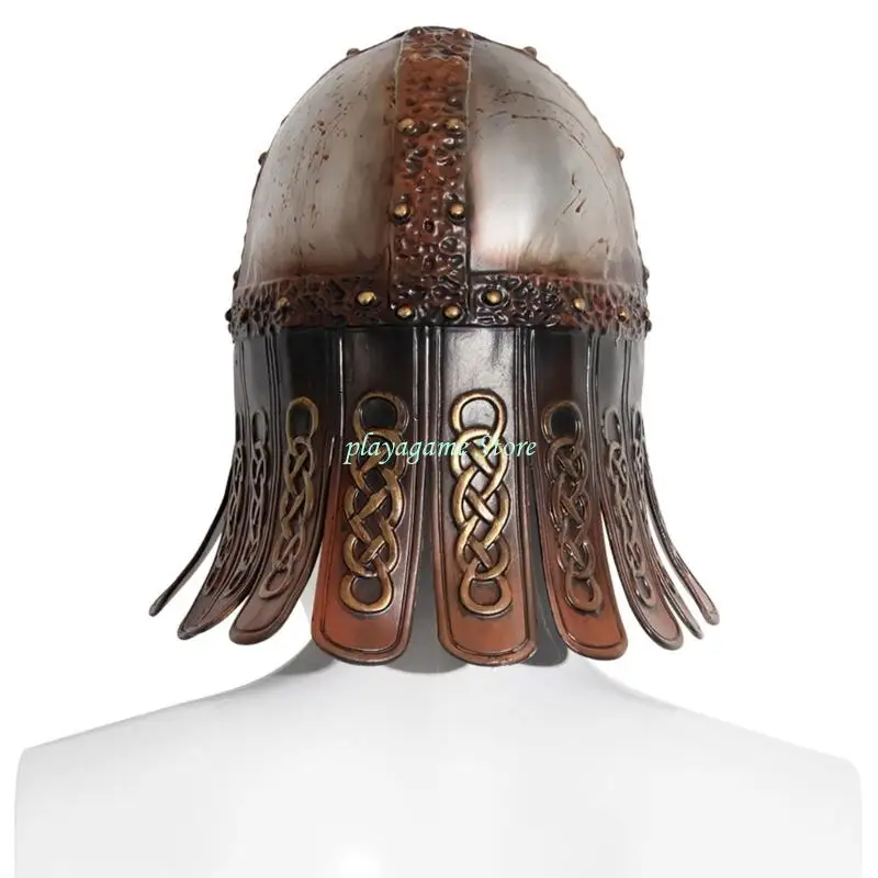 Y88A فرسان الهيكل الصليبية درع خوذة الهالوين زي نصف قناع الوجه