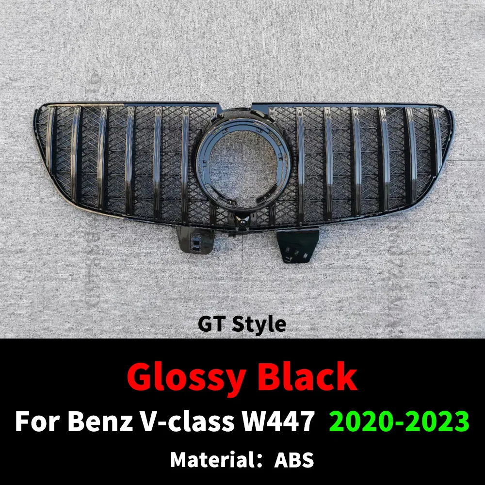 Geschikt voor Mercedes Benz V-Klasse W447 2015-2023 met mesh tuning Sport GT diamant stijl grille, radiator grille upgrade