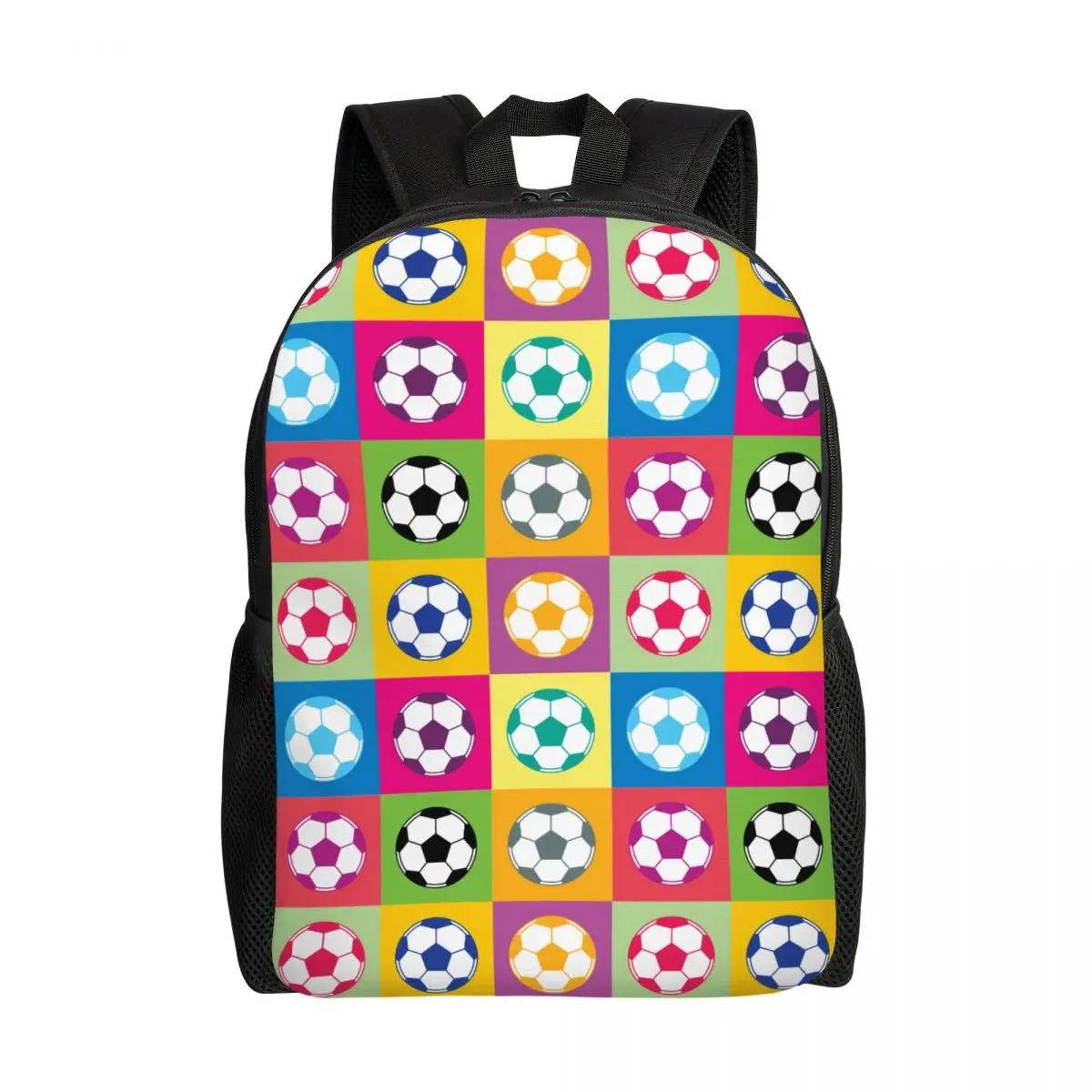 Custom Soccer Balls Lover Football Backpacks for Men Women Waterproof College School Sports Gift Bag Printing Bookbags