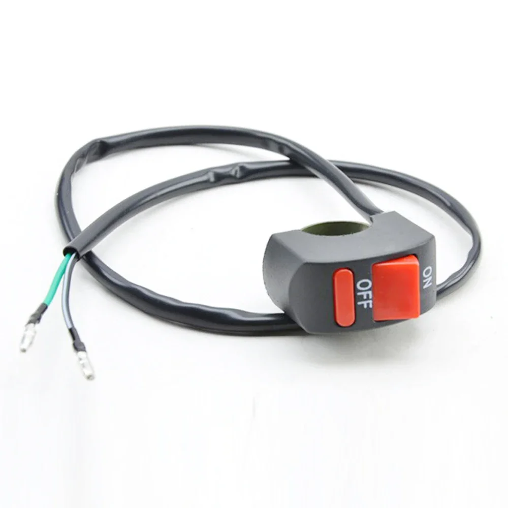 Motorrad-Lenker-Flammenaus-Schalter, Motorrad-EIN/AUS-Taste für Motorrad-Scheinwerfer, Signalleuchte, universeller Steuerknopf, 12 V – Detail 3
