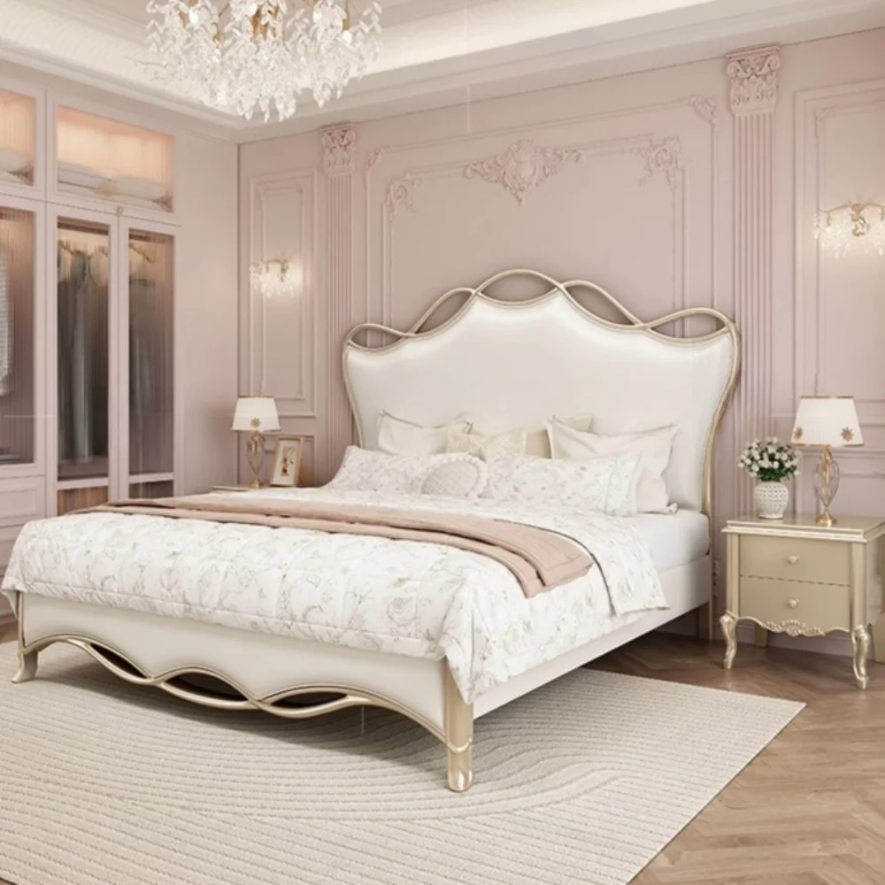 

Unique Teenage Girls Beds Waterproof Aesthetic Nightstands Headboard Bed Frame Upholstery Letto Matrimoniale Home Furniture