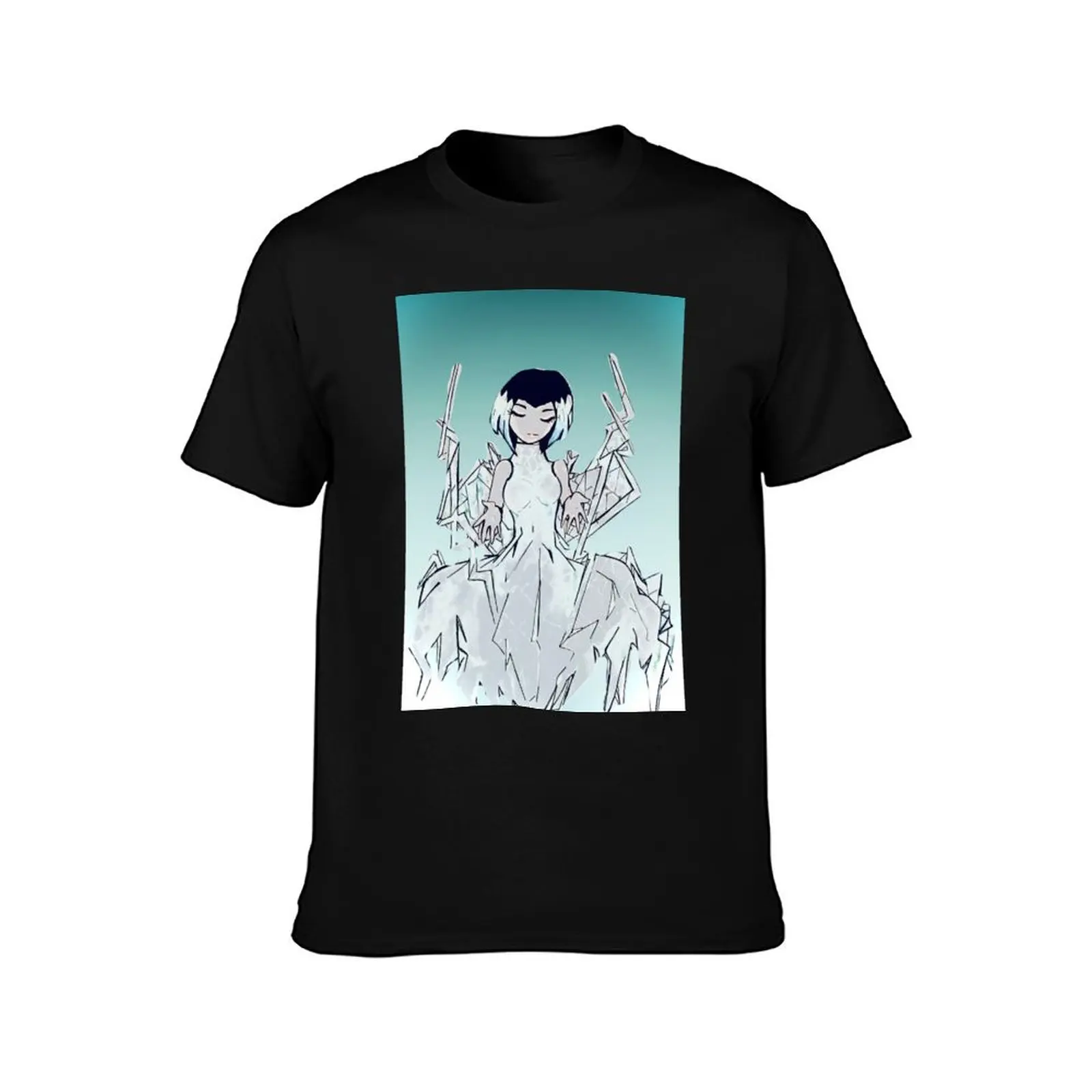 Ice Crystals cool tone T-Shirt Work Outdoor for Men T-Shirt