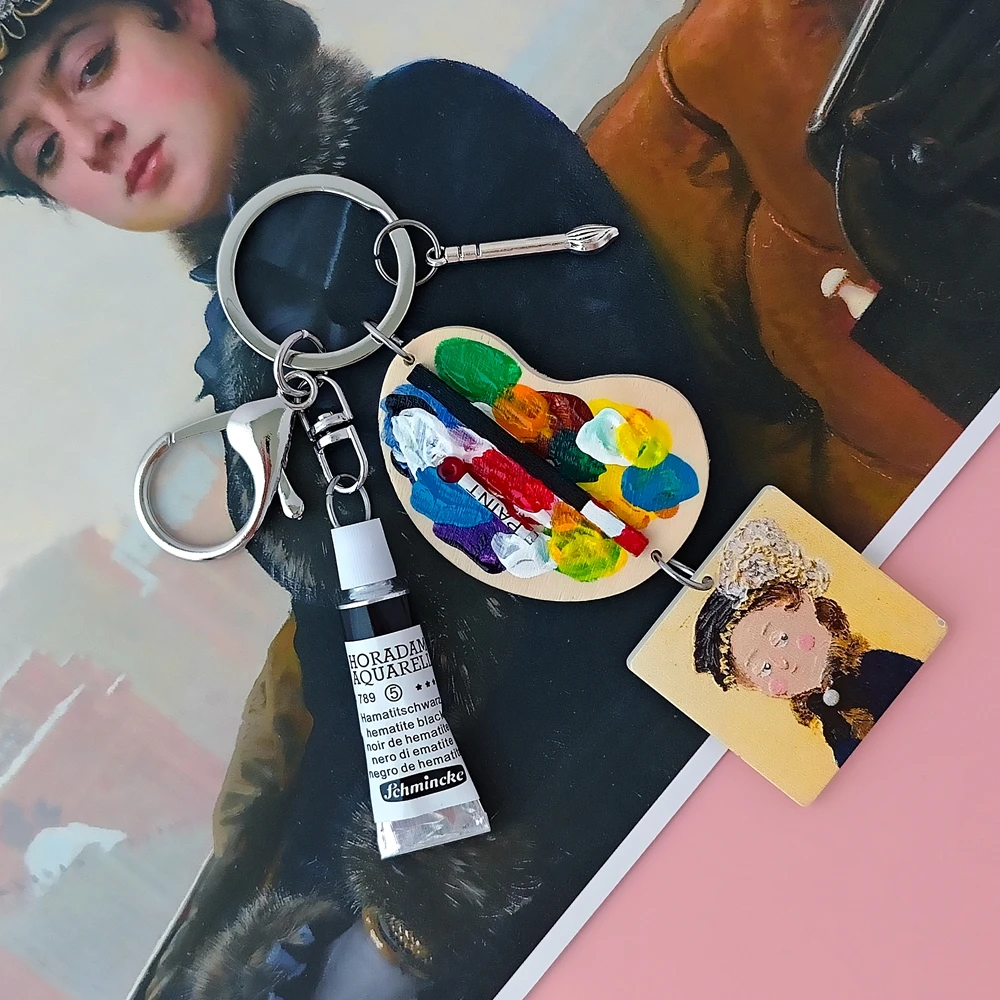 สาวต่างหูมุก Van Gogh ภาพวาดพว - Resin Art Ring บทวิจารณ์และราคา