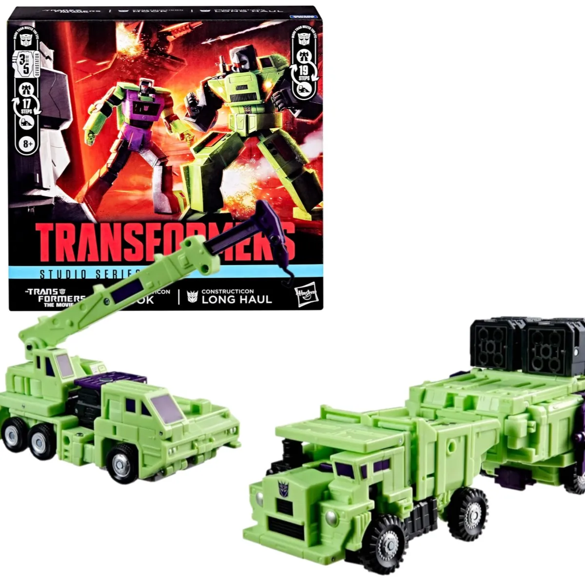 

The Transformers: The Movie Constructicon Long Haul & Constructicon Hook Studio Series SS86 6.5-inch Action Figures Toys 2-Pack