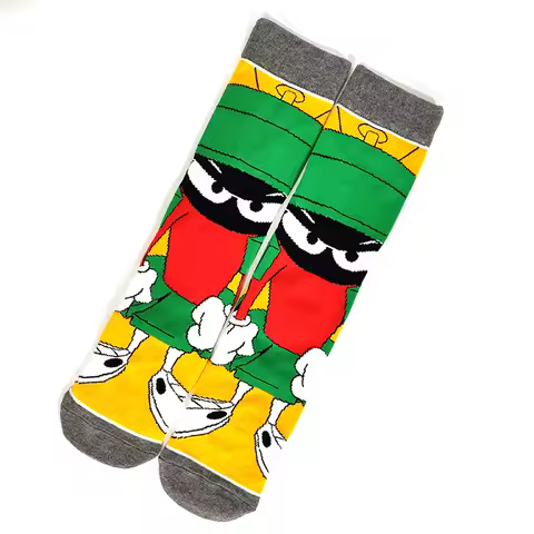 Fashion Men Socks Street Funny Stool Bicycle Pizza Basketball Pattern