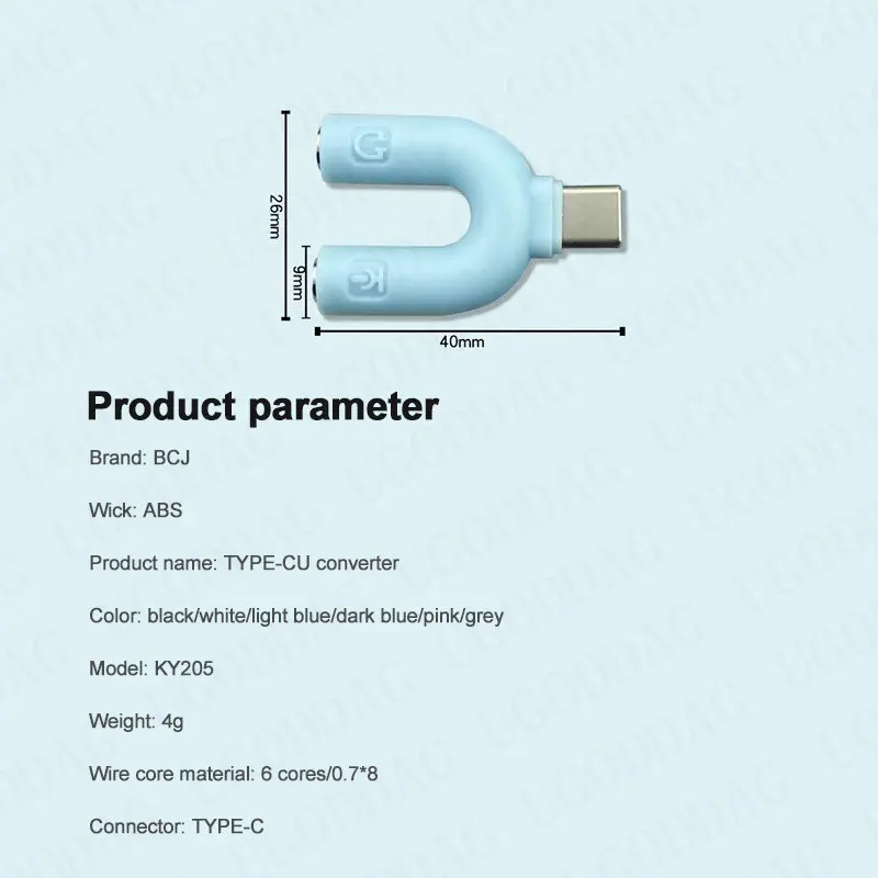 Adapter typu U podwójny typ C/3.5MM wtyczka do słuchawek Audio kabel rozdzielacz mikrofon złącze do Xiaomi Huawei MP3/4 odtwarzacz 1/2 sztuki