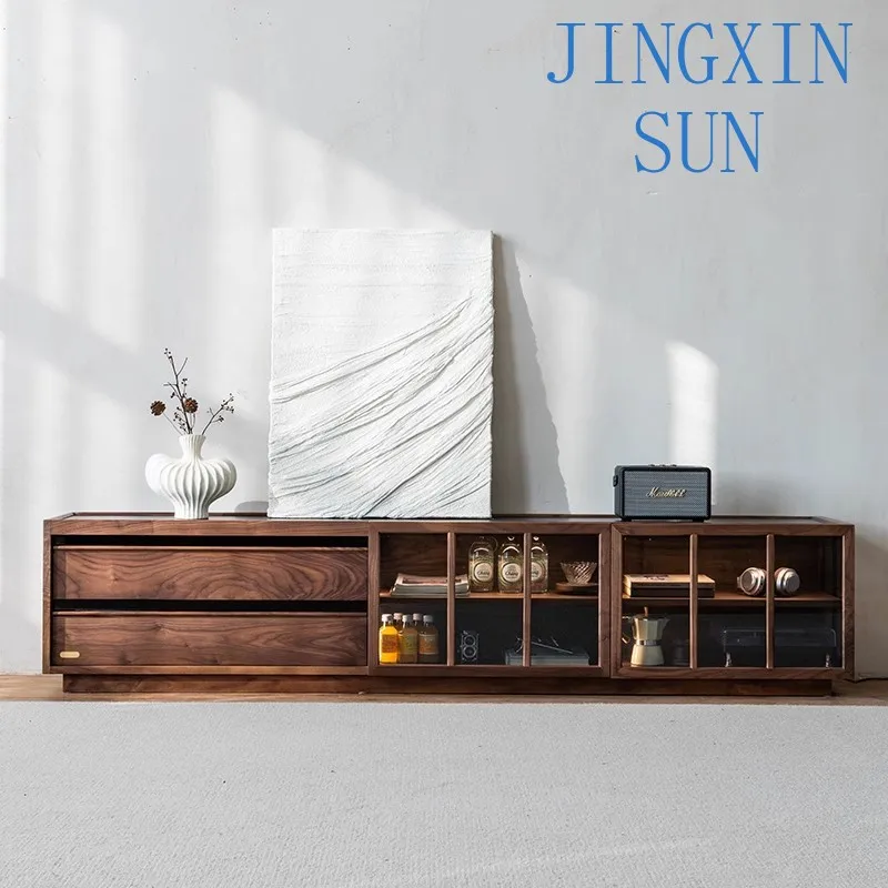 Electric Fireplace Entertainment Center TV Stand Modern Floating Wood Console Storage Cabinet Mueble Para Televisor Furniture