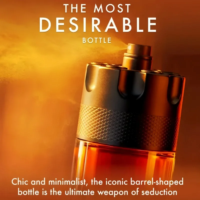 عطر أزارو مستوحى 100 مل - عطر كهرماني جورماند وفانيليا حلوة، رائحة مثيرة تدوم طويلاً في زجاجة مجلة بندقية للرجال