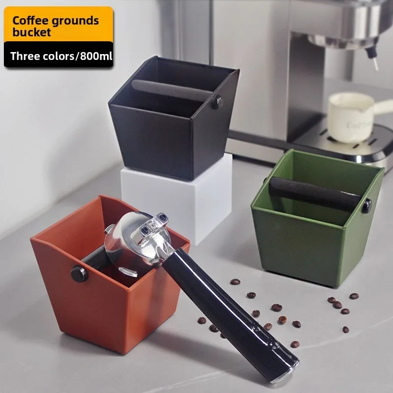 

800ml ABS Coffee Knock Box Espresso Dump Bin For Coffee Grounds with Removable Knock Bar Knock Box Baristas Machine Accessories