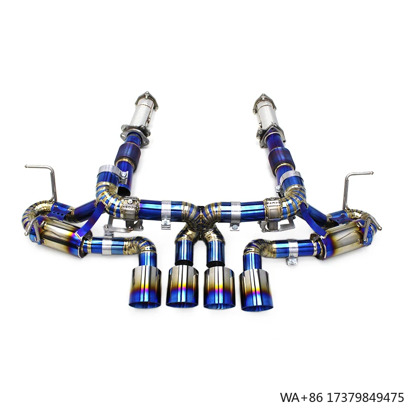 

Auto Full Exhaust Pipe System for Chevrolet CORVETTE C8 Z06 2019-2025 Titanium OEM Valve Catback Exhaust Downpipe Burnt Blue Tip