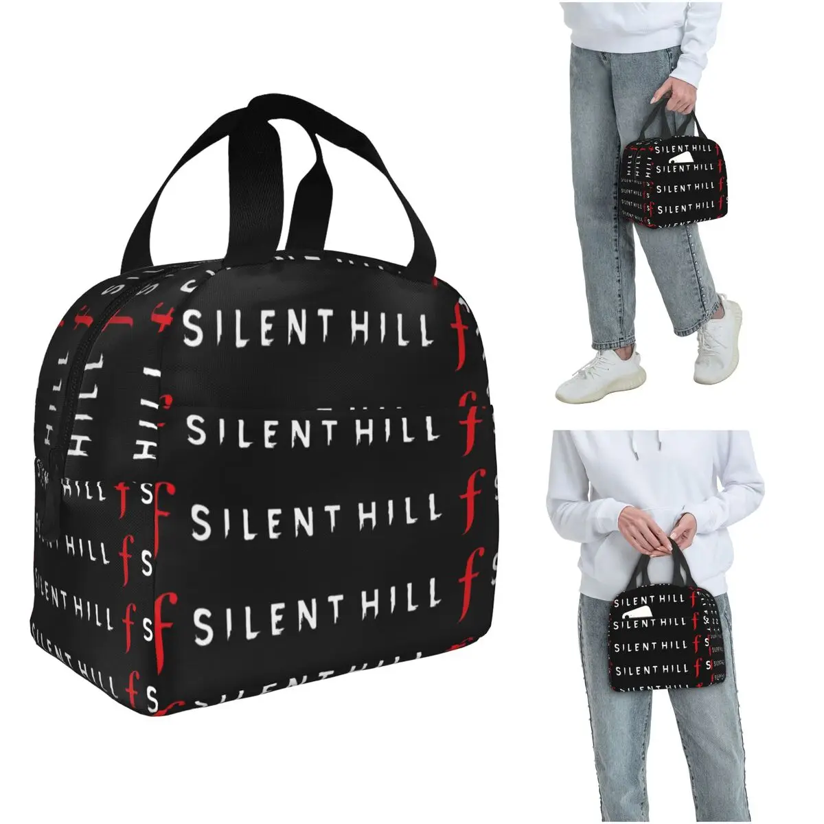 

Silent Hill F Video Game Horror Logo Insulated Lunch Bag for Women Children Portable Food Boxes Thermal Lunch Box Tote