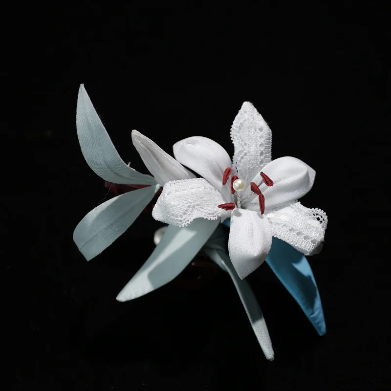

Original Indie Design | Premium Style Lily Hair Claw Clip | Handmade Bridal Hair Accessory & Fabric Snap Clip