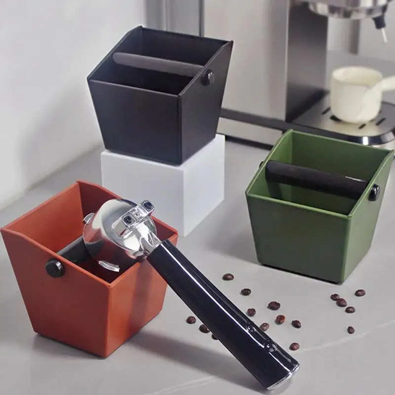 Espresso Knock Box Espresso Dump Bin Coffee Bin Espresso Ground Knock Box for Baristas Espresso Machine Accessories