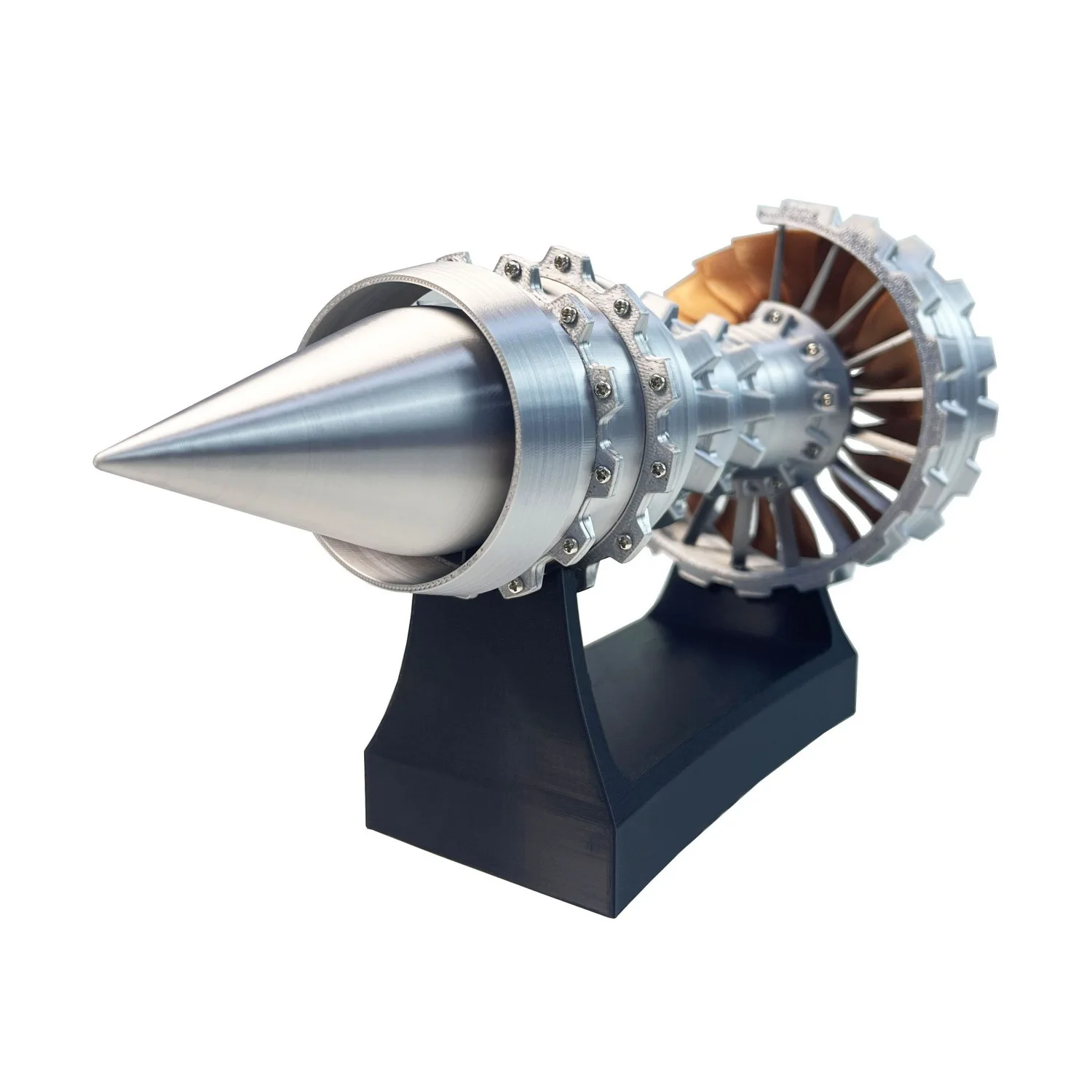 Fai da te Turbofan Jet Engine Model Kit motore per aereo Modello giocattolo con pale rotanti costruibile con luci Giocattolo educativo