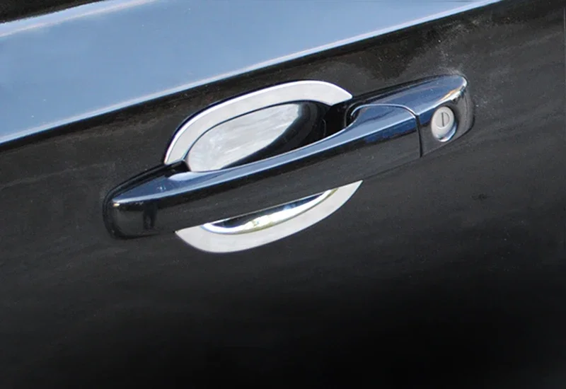 

Chromed ABS Plastic 2PCS Door Hnadle Cup Bowl Cover Trim For Jeep Compass 2011-2016