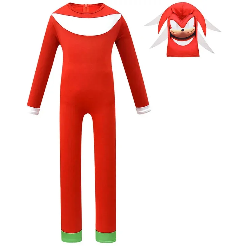 2025 novas crianças sonic juntas anime dos desenhos animados macacão máscara luvas conjunto roupa para meninos meninas natal dia das bruxas cosplay tr