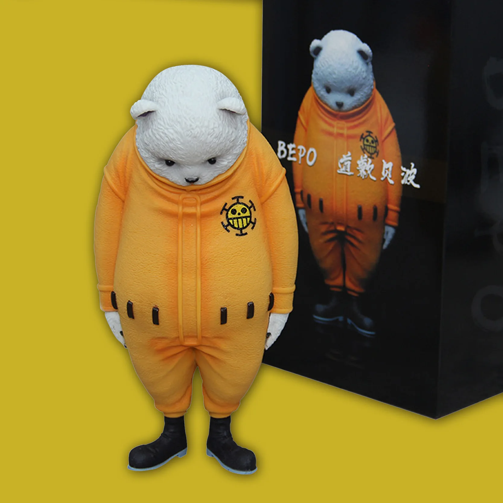 

24cm Anime One Piece Bepo‌ Apology Action Figure Kids Toy Pvc Standing Model Desk Ornaments Boy Birthday Gift Cute Cartoon Role