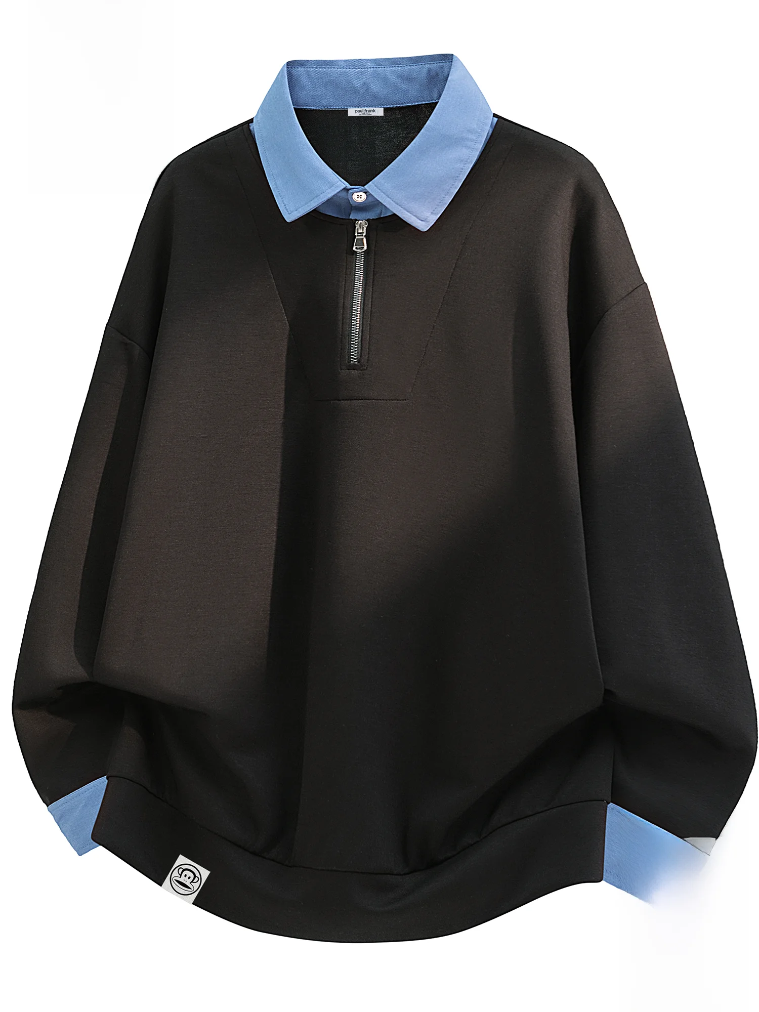 

PaulFrank Loose Comfortable Long Sve Hoodie Men's Spring New Sle Casual Patchwork Sweatirt Polyester Fiber Youth Faion