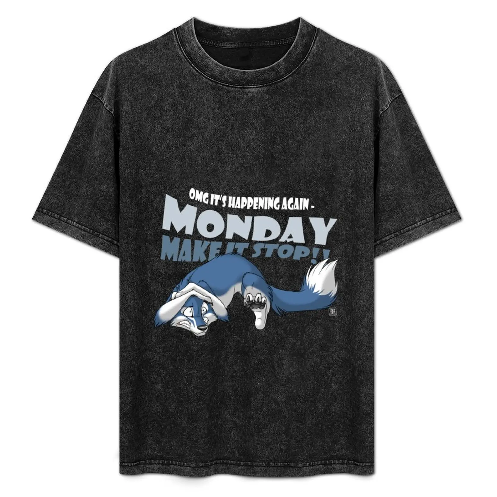 

Monday - Make it stop! (blue) T-Shirt Christmas Theme Tee Top
