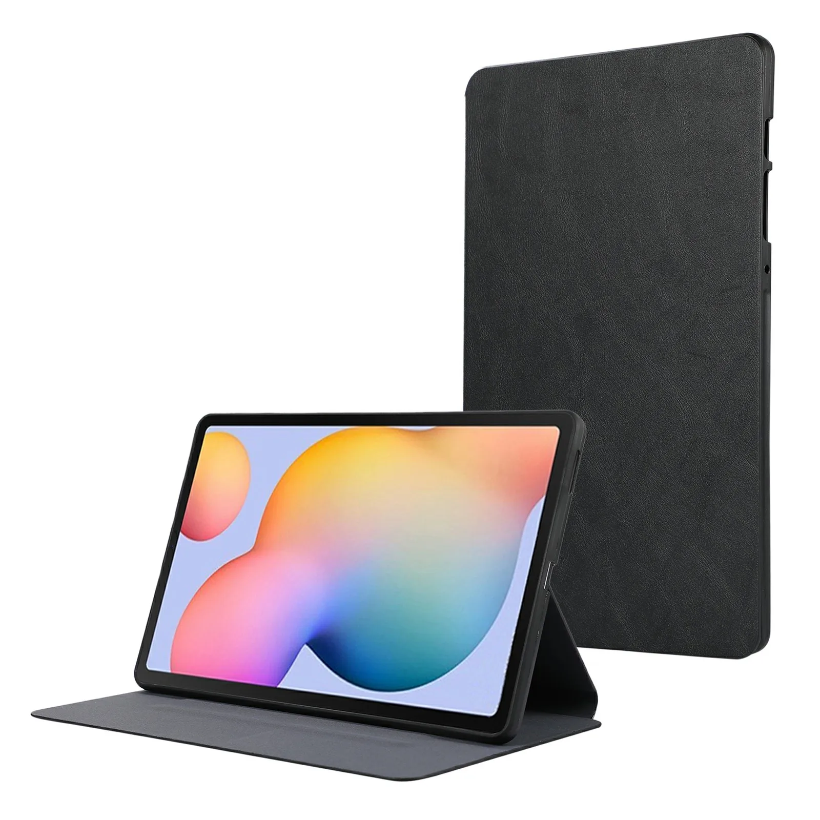 

Для Samsung Galaxy Tab S6 Lite (2024)/S6 Lite (2022)/S6 Lite (2020) Кожаный защитный чехол для планшета - черный