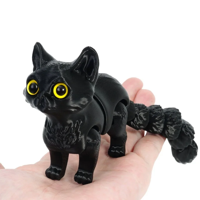 

3D Printed Articulated Cute Cats Home, Room, Car Decorations, Desktop Decorations