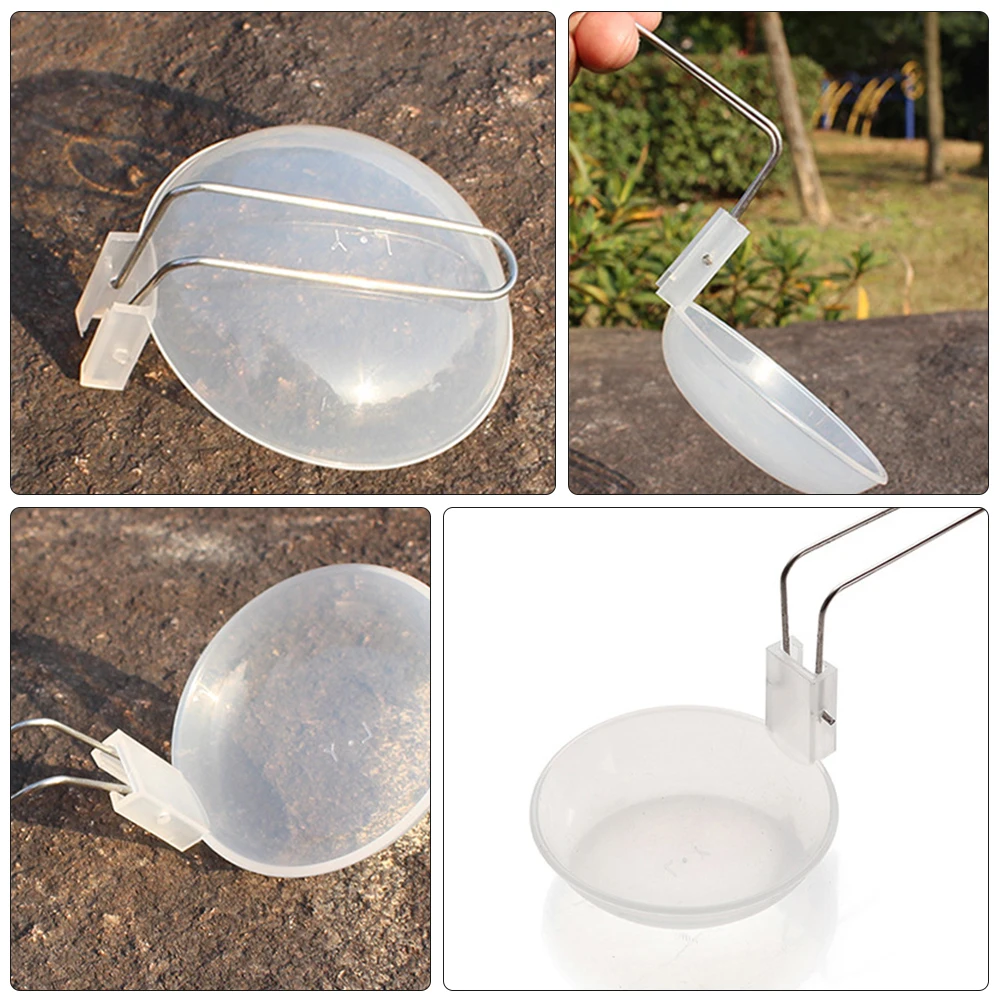 

4 PCS Scoops Portable Folding Spoon Cooking Tool Foot Soup Ladle Camping Use Spoons White Outdoor Travel