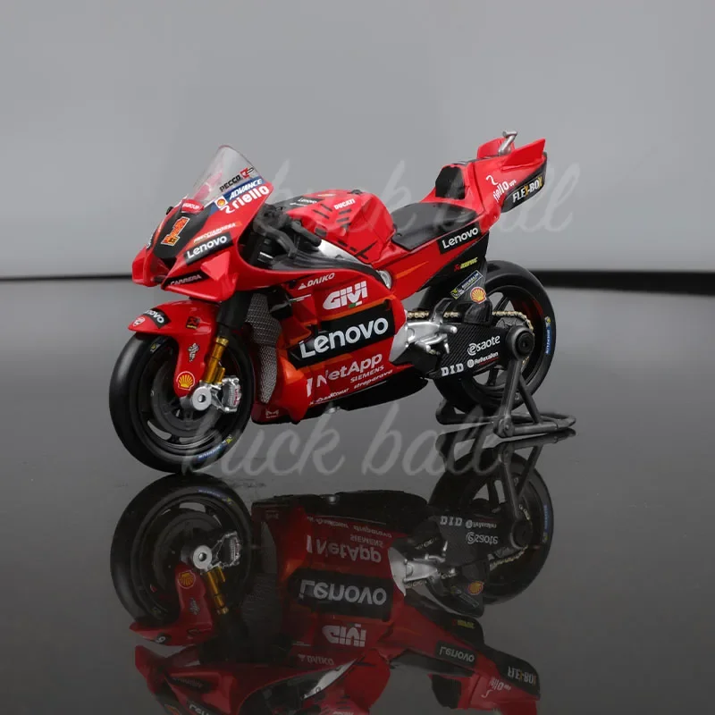 Maisto New 1:18 Ducati Lenovo Team 2023 MotoGP Champion #1 #23 Die Cast Model Edition Alloy Vehicle Motorcycle Toy Car model Gif