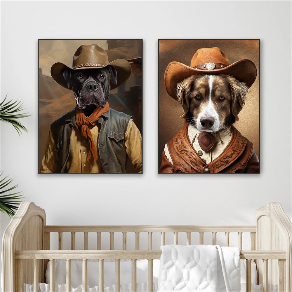 Billiard Pet Portrait Personalized Poster Custom Dog Portrait from Photo Prints Poker Pet Portrait Canvas Painting Funny Gifts
