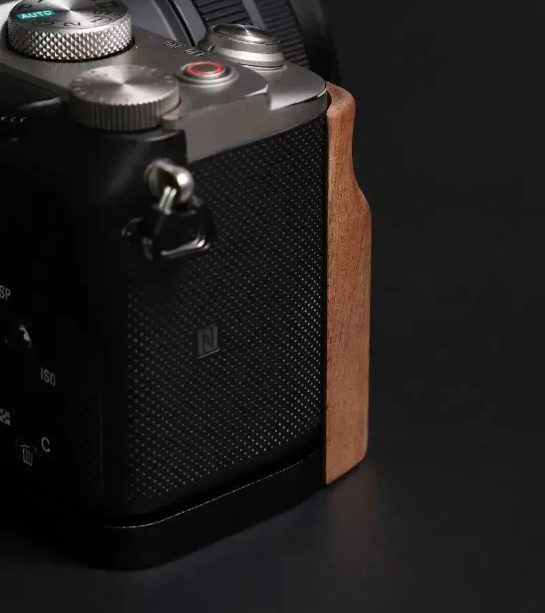 Wooden Hand Grip Quick Release Plate L Bracket For Sony A7C Black Hand Made Arca Swiss Clamp Base 카메라 핸들(NOT fit for A7C2 A7CR) - Image 5