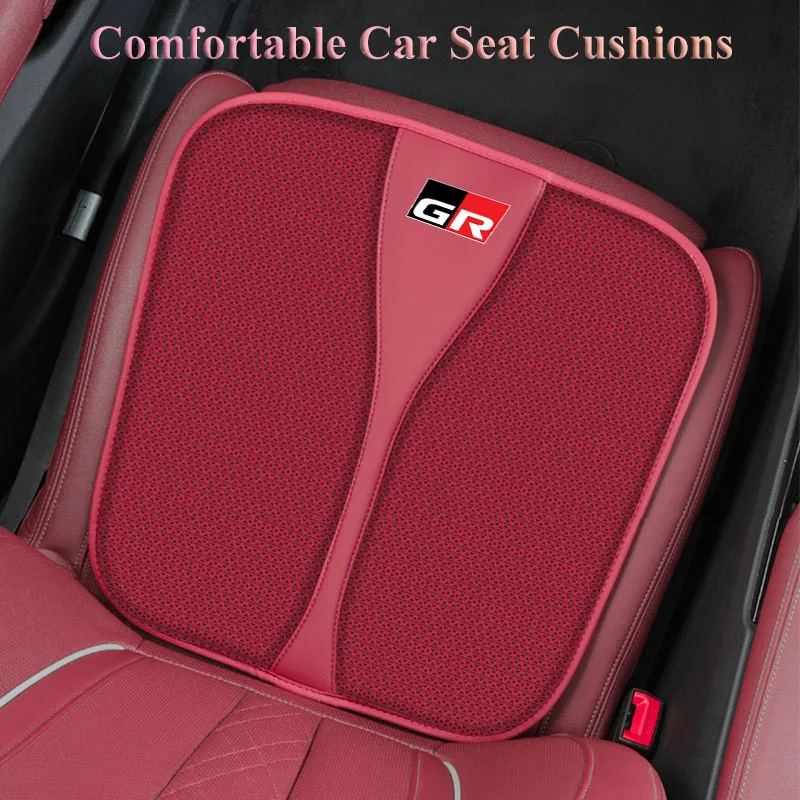 Car Seat Cushion Summer Ice Silk Breathable Anti-slip Driver's Seat Inside For Toyota GR Fortuner Gazoo Racing GR86 Innova