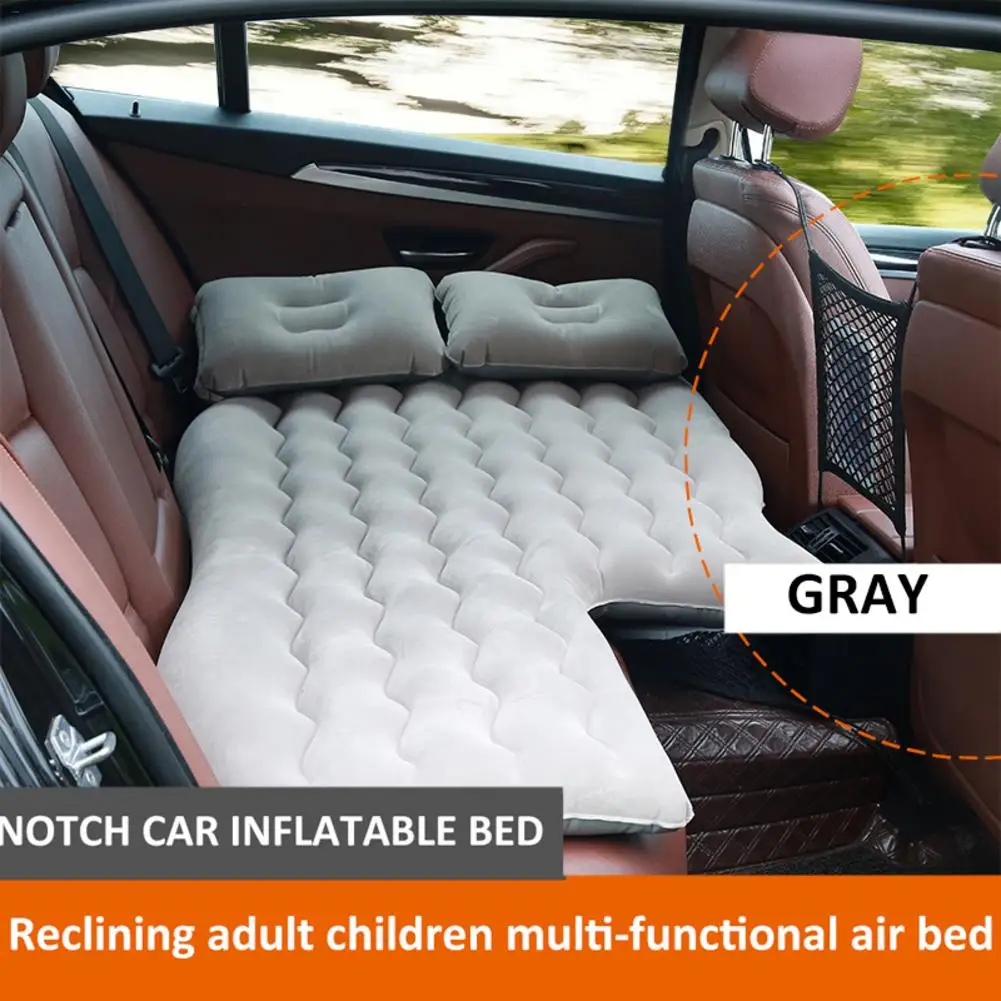 Portable Car Air Mattress with Pump Multi-Use Travel Camping Vacation Auto Back Seat Blow-Up Sleeping Pad Mattress in The Car