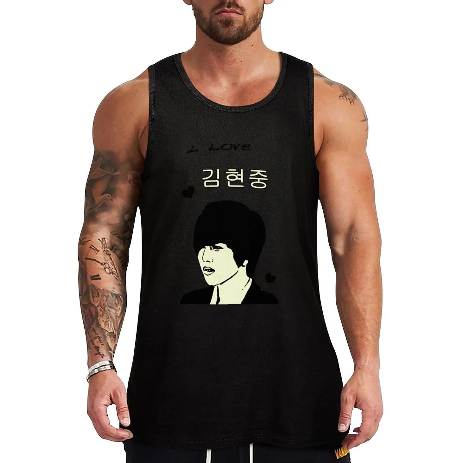 

Kim Hyun Joong Tank Top Gym man clothes for men summer Men's summer vest