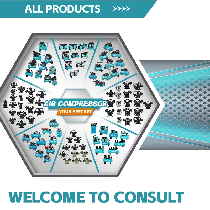 4HP 50L 8BAR Doppelkopf-Vierzylinder-Zweipoliger-Luftkompressor mit superleisem Kolben