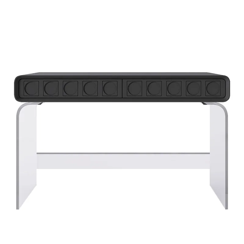 

Italian minimalist paint dresser all solid wood simple small apartment bedroom cream wind suspension makeup table