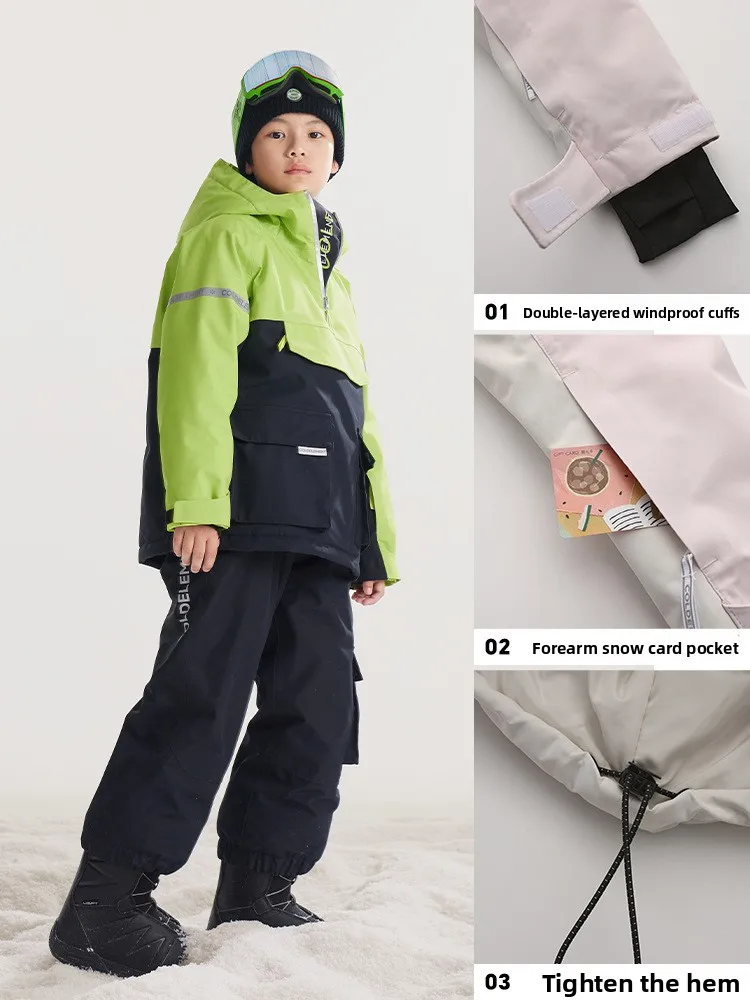 

Детские лыжные куртки и брюки, уличные теплые зимние костюмы, куртки для мужчин, новые универсальные лыжные костюмы на одной и двойной доске