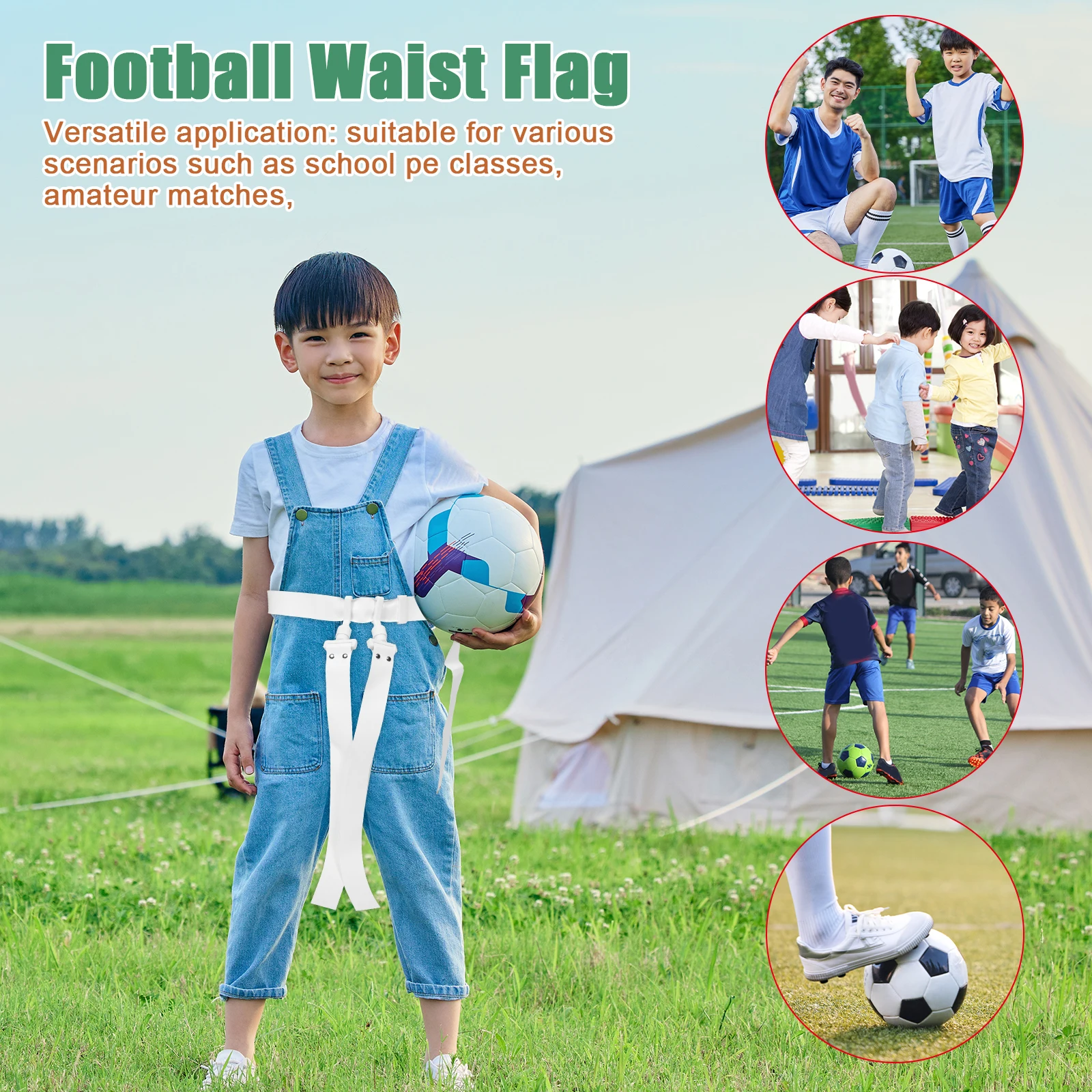

1pcs Reusable Set Flags Flags Belts Belts Flags Set Sports Waist Set Belt Flag Rugby Flag Belt Football Adjustable