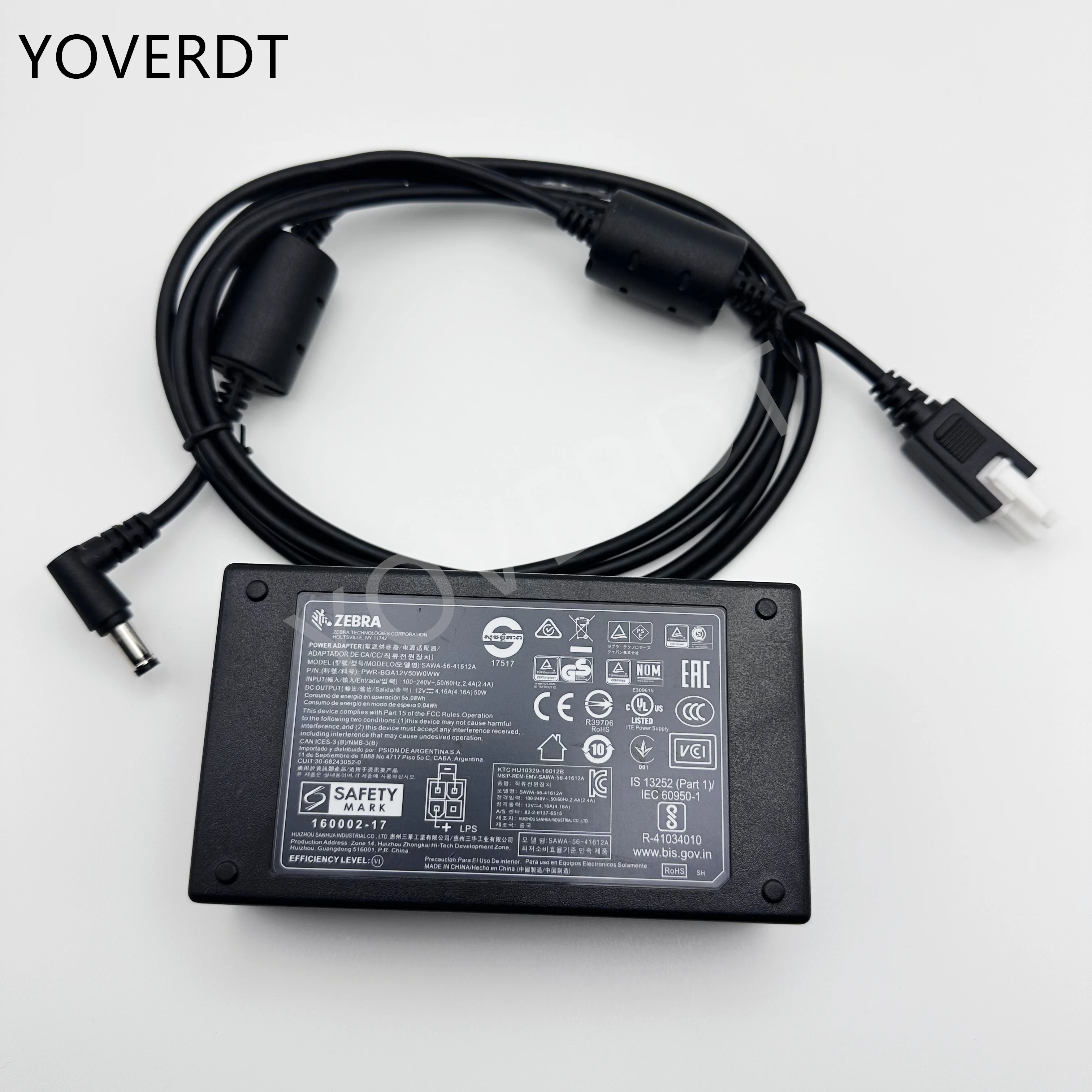 

CBL-DC-388A1-01 PWR-BGA12V50W0WW 12V 4.16A 50W Power Supply With Cable For Zebra