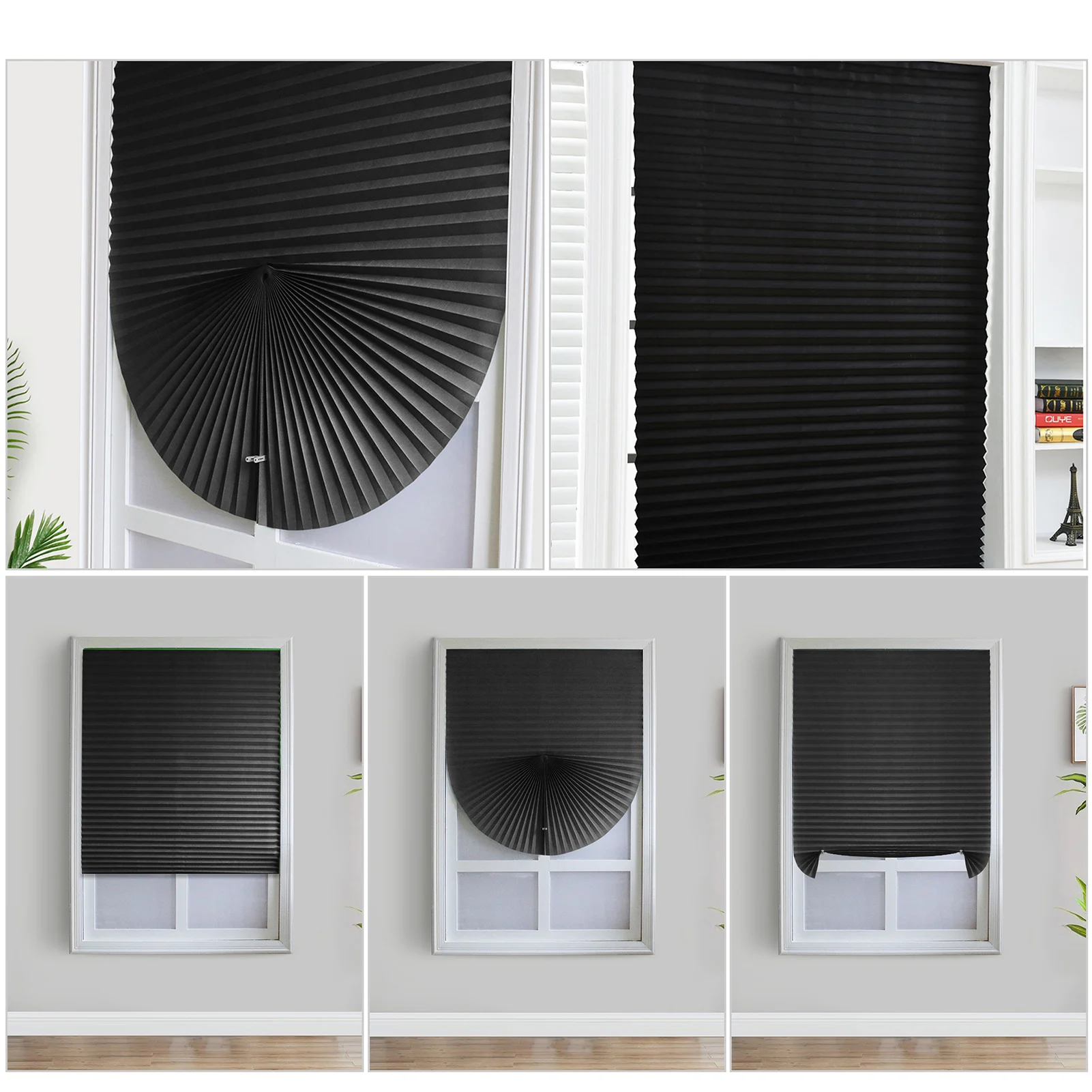 تعتيم مطوي نافذة ظلال نافذة أعمى تعتيم ضوء كتلة اللاسلكي للمنزل غرفة نوم مكتب الاستخدام #3