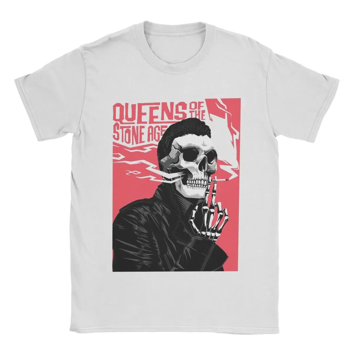Humorous Queens of The Stone Age Like Clockwork T-Shirt Women O Neck T Shirt Short Sleeve Tee Shirt Plus Size Tops
