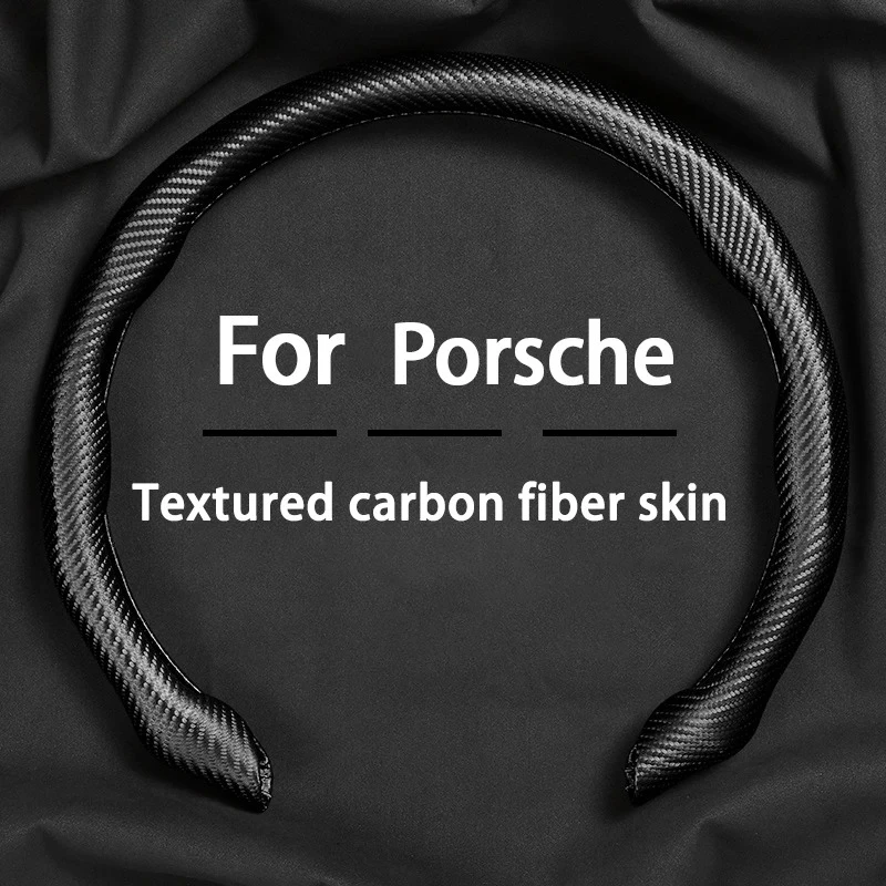 

Car Suede Steering Wheel Cover Sweat-absorbin For Porsche Boxster Cayenne Panamera Macan Cayman 911 918 996 997 991