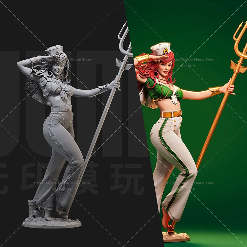 1/24 1/18 مقياس عجب امرأة هوكجيرل القمر آلهة دونا تروي ميرا لتقوم بها بنفسك الذاتي تجميعها GK ثلاثية الأبعاد الراتنج غير معلمة دمية بيضاء #5