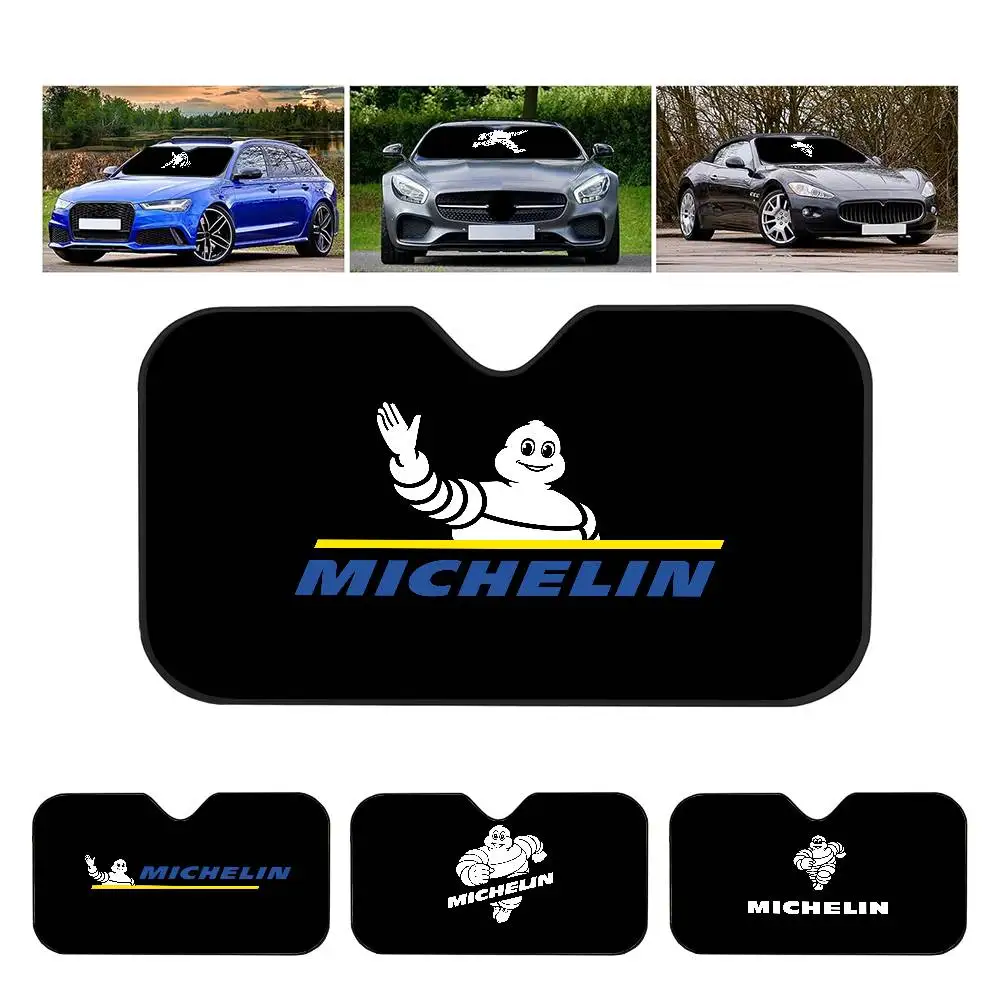 

Летний автомобильный солнцезащитный козырек с логотипом M-Michelins, солнцезащитный козырек на лобовое стекло, солнцезащитный козырек, теплоизоляционный зонт, выдвижной