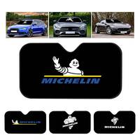 M-Michelins Logo Summer Car Sunshade Front Windshield Sunshade Sunblock Thermal Insulation Sunshade Umbrella Retractable