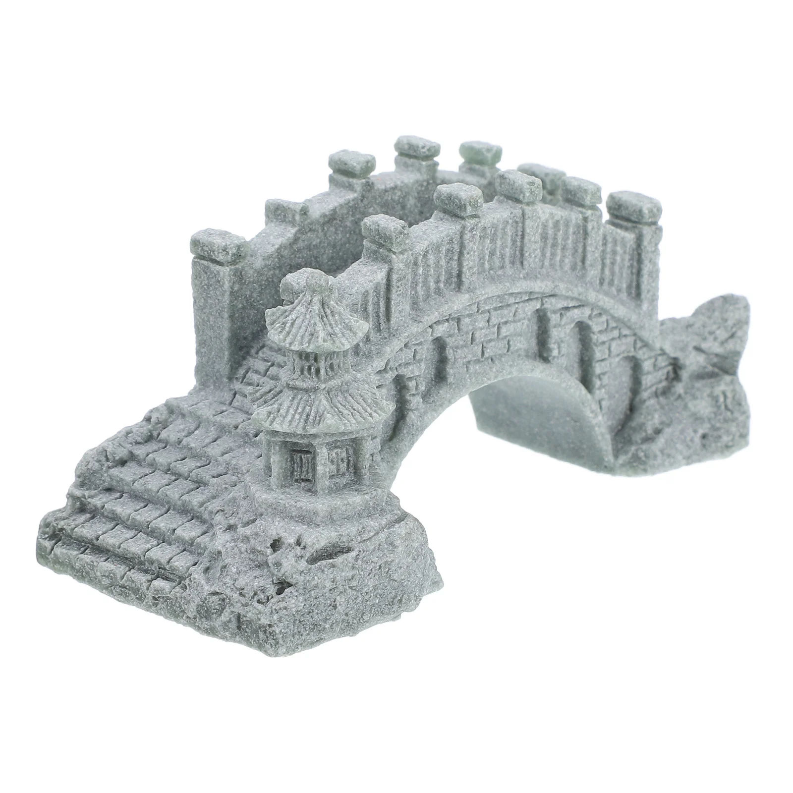 

Blue Sandstone Arch Bridge Decor for Fish Tank Aquarium Landscaping Micro Landscape Bonsai Desktop Ornament Small Garden Pond