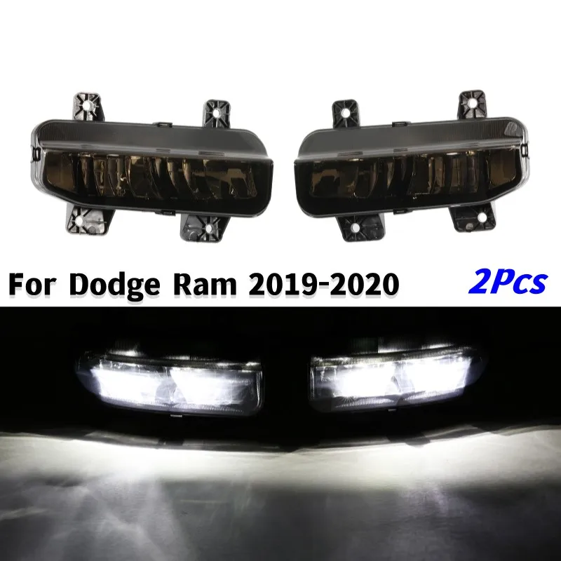 

2 Pcs/set Car LED Fog Light Driving Lamp Daytime Running Light Fit for Dodge Ram 2019-2020 (Left+Right)